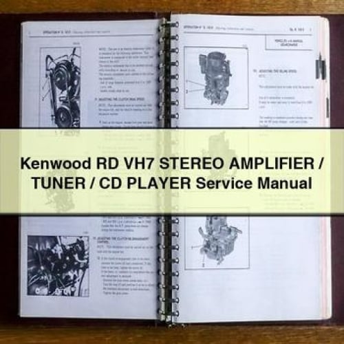 Kenwood RD VH7 Stereo AMPLIFIER / TuneR / CD Player Service Manual PDF Download