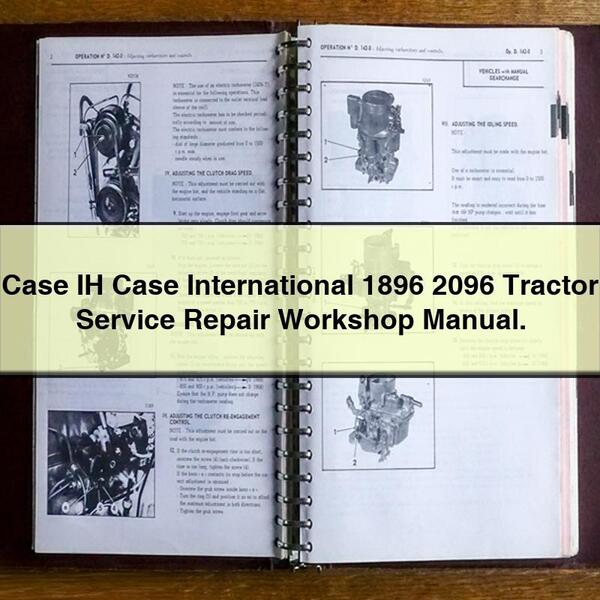 Case IH Case International 1896 2096 Tractor Service Repair WorkManual