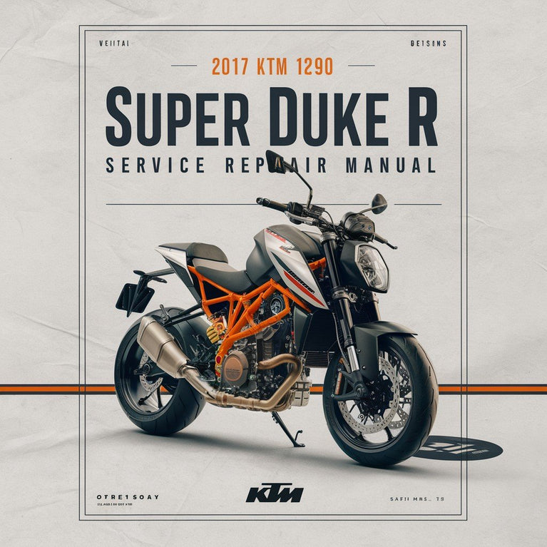 2017 KTM 1290 Super Duke R Service-Reparaturhandbuch