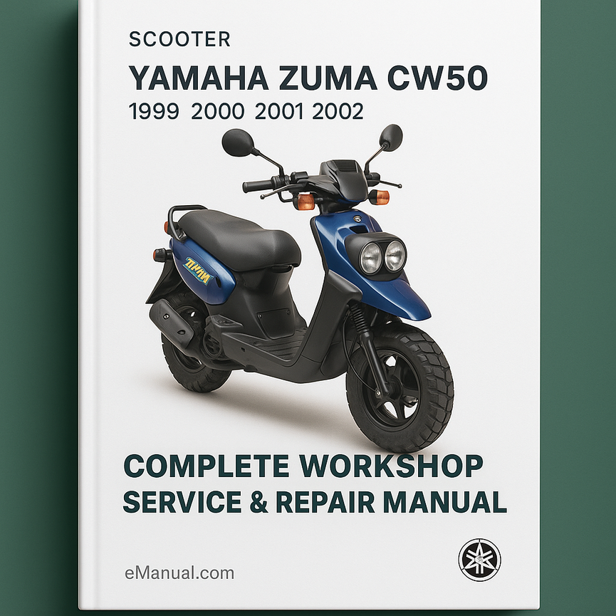 Manual completo de reparación y servicio de taller del scooter Yamaha Zuma CW50 1999 2000 2001 2002