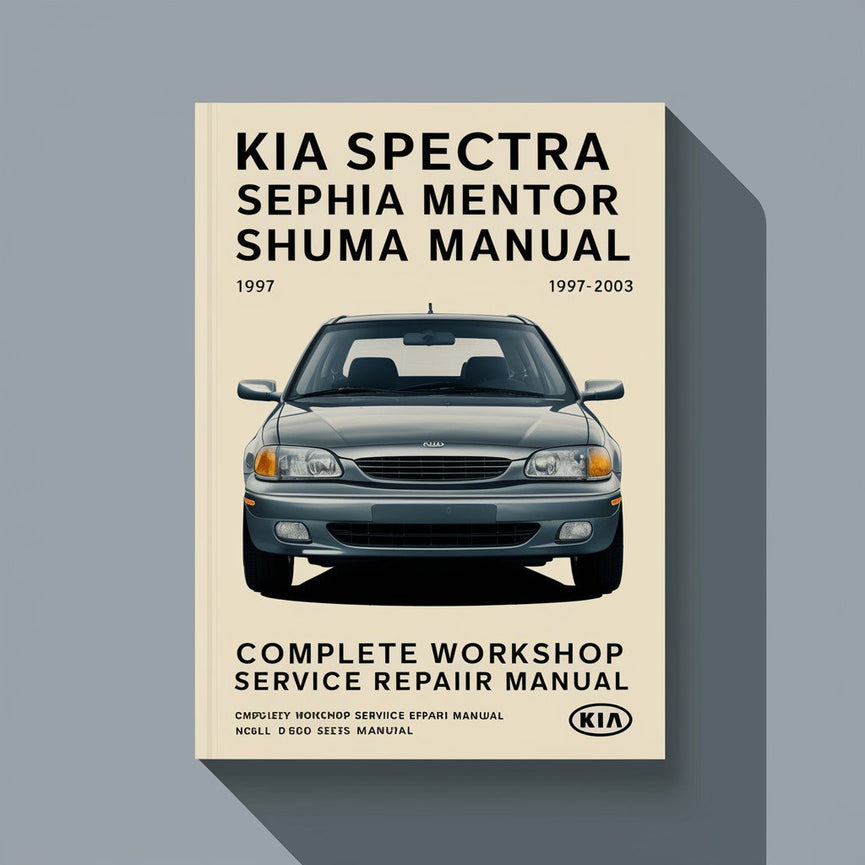 Kia Spectra Sephia Mentor Shuma Komplettes Werkstatt-Service-Reparaturhandbuch 1997 1998 1999 2000 2001 2002 2003