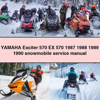 Manual de reparación y servicio de motos de nieve Yamaha Exciter 570 EX 570 1987 1988 1989 1990