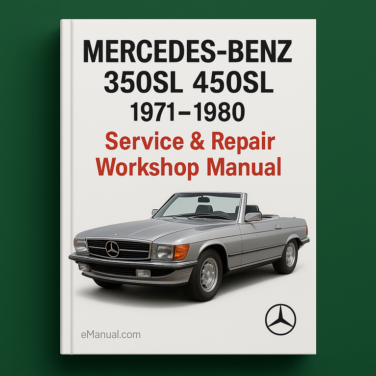 Manual de taller y reparación de Mercedes Benz 350SL 450SL 1971-1980