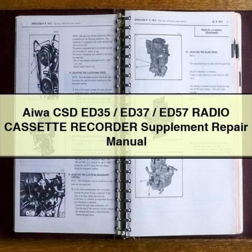 Aiwa CSD ED35 / ED37 / ED57 RADIO CASSETTE RECORDER Supplement Repair Manual PDF Download