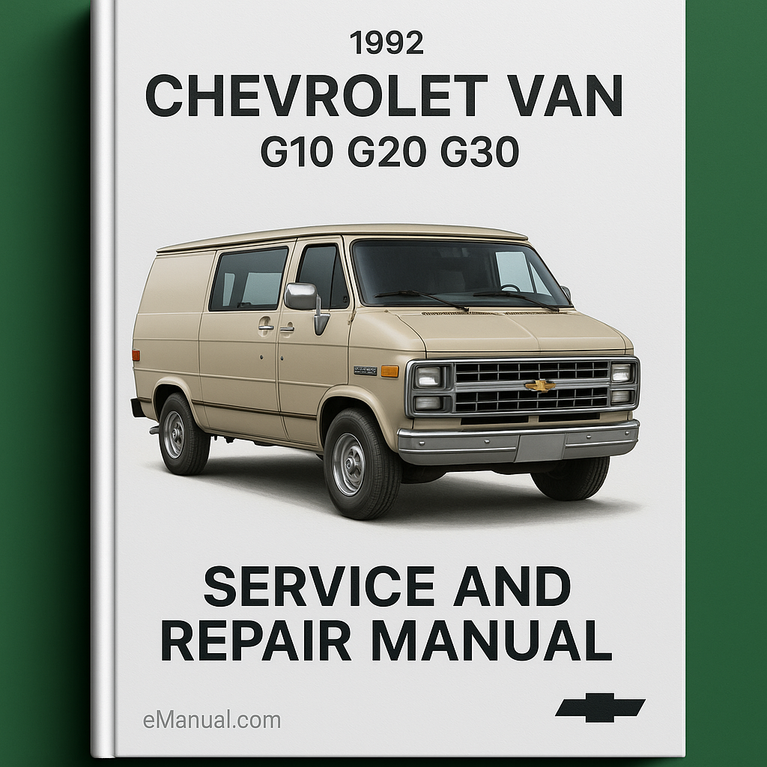 1992 Chevrolet Van G10 G20 G30 Service and Repair Manual