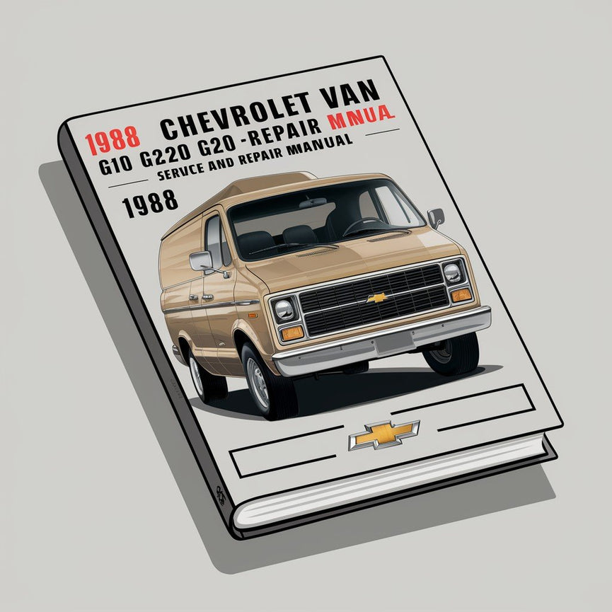 Manual de servicio y reparación de la camioneta Chevrolet G10 G20 G30 de 1988