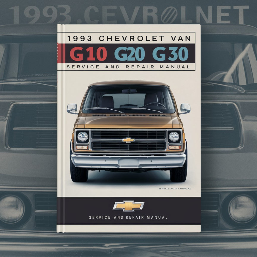 Manual de servicio y reparación de la camioneta Chevrolet G10 G20 G30 de 1993