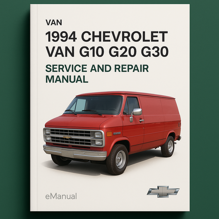 1994 Chevrolet Van G10 G20 G30 Service and Repair Manual