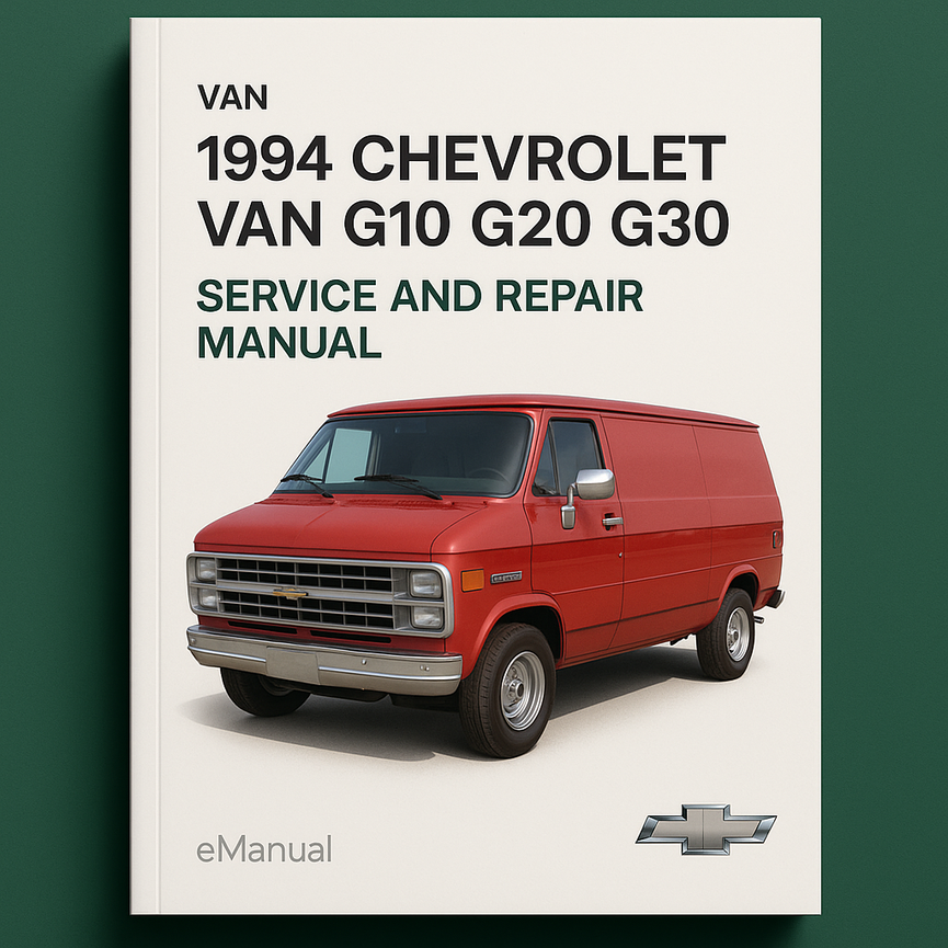 1994 Chevrolet Van G10 G20 G30 Service and Repair Manual