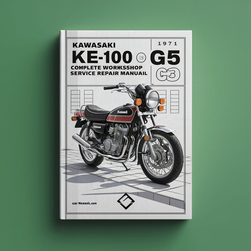 Manual completo de reparación y servicio de taller de la motocicleta Kawasaki KE100 G5 1971 1972 1973 1974 1975