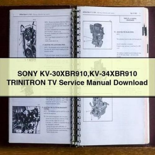 SONY KV-30XBR910 KV-34XBR910 TRINITRON TV Service Manual Download PDF