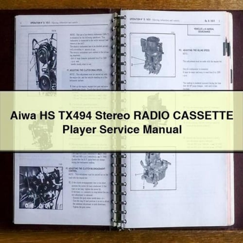 Aiwa HS TX494 Stereo RADIO CASSETTE Player Service Manual PDF Download