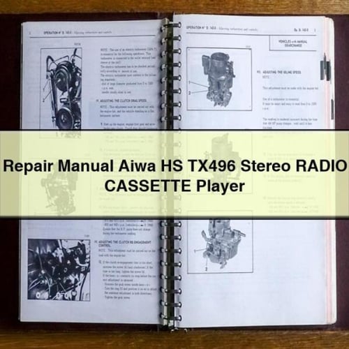 Repair Manual Aiwa HS TX496 Stereo RADIO CASSETTE Player PDF Download