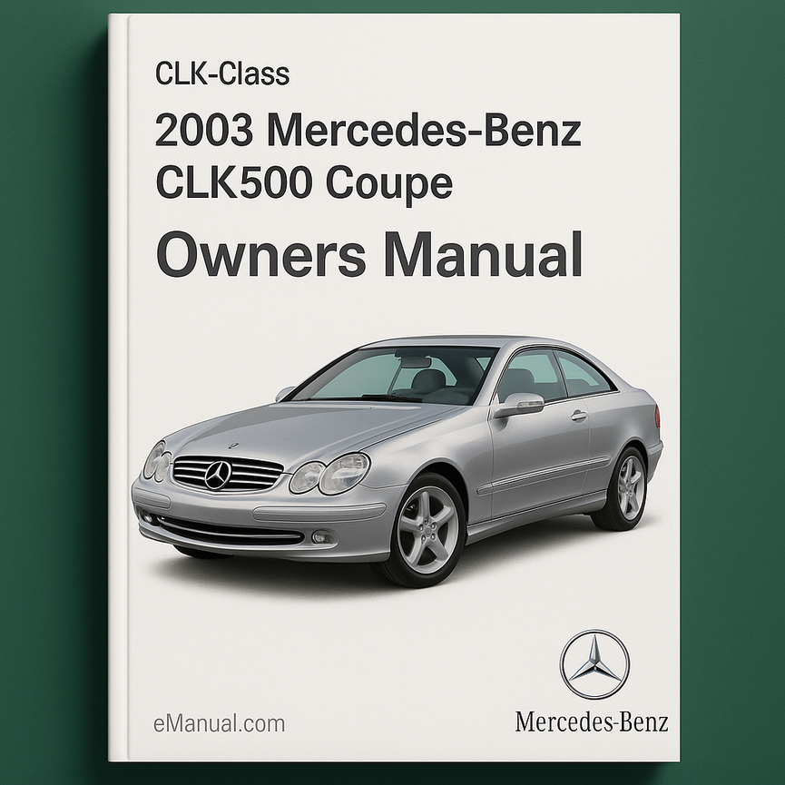 Manual del propietario del Mercedes-Benz Clase CLK CLK500 Coupé 2003