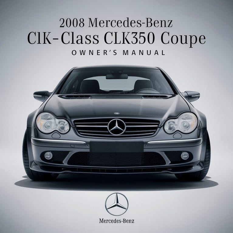 Manual del propietario del Mercedes-Benz Clase CLK CLK350 Coupé 2008