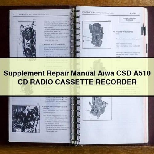 Supplement Repair Manual Aiwa CSD A510 CD RADIO CASSETTE RECORDER PDF Download