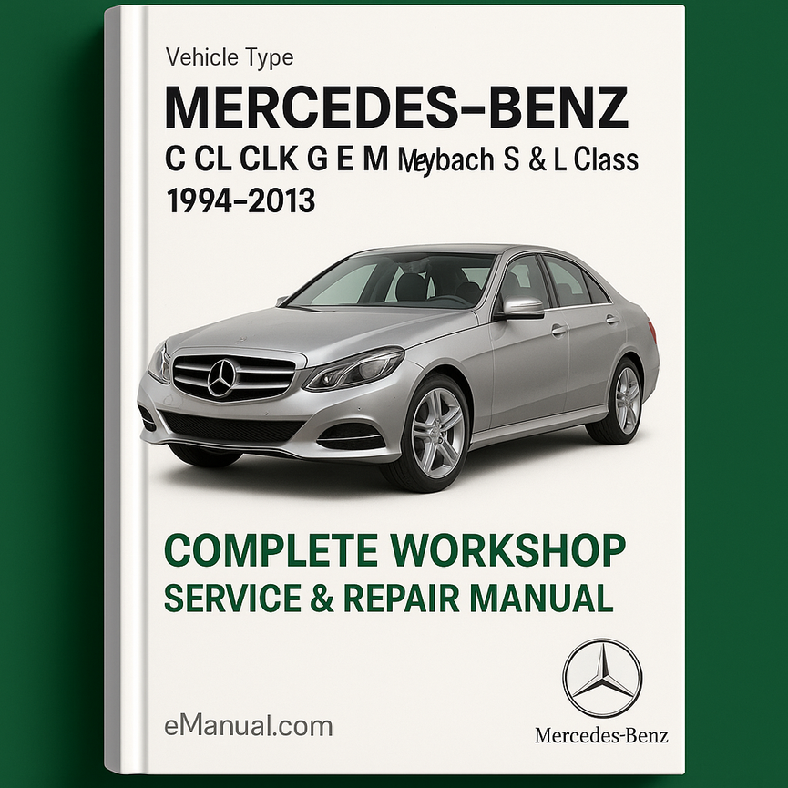 Mercedes Benz C CL CLK GEM Maybach S &amp; SL Klasse Komplettes Werkstatt-Service-Reparaturhandbuch 1994-2013