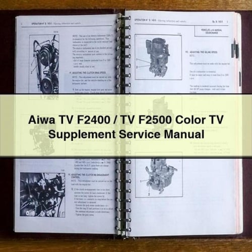 Aiwa TV F2400 / TV F2500 Color TV Supplement Service Manual PDF Download