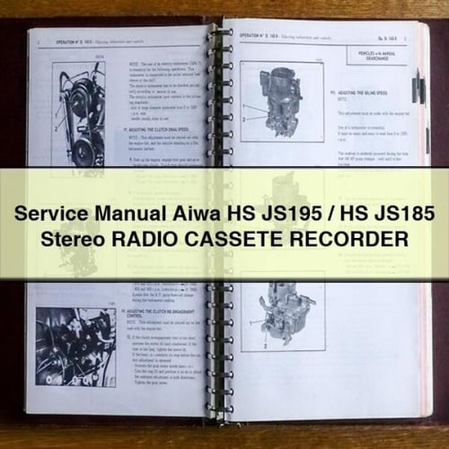 Service Manual Aiwa HS JS195 / HS JS185 Stereo RADIO CASSETE RECORDER PDF Download