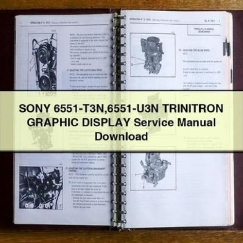 SONY 6551-T3N 6551-U3N TRINITRON Graphic DISPLAY Service Manual Download PDF