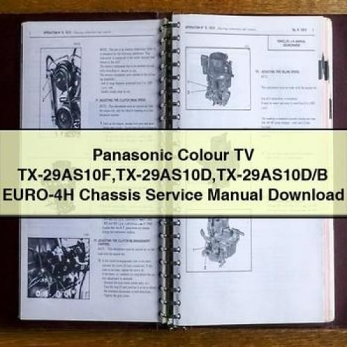 Panasonic Colour TV TX-29AS10F TX-29AS10D TX-29AS10D/B EURO-4H Chassis Service Manual Download PDF