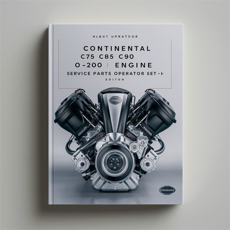 Continental C75 C85 C90 O 200 Models O-200 Engine Parts Operator -6- SET Service Repair Workshop Manual PDF