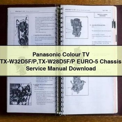 Panasonic Colour TV TX-W32D5F/P TX-W28D5F/P EURO-5 Chassis Service Manual Download PDF