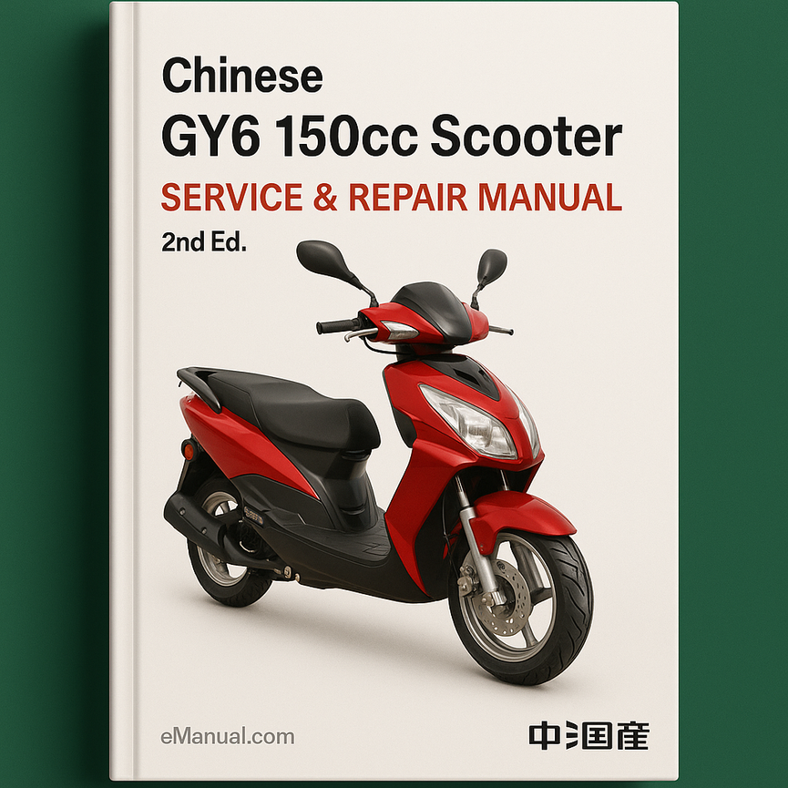 Chinese GY6 150cc Scooter Service Repair Manual WC 2nd Ed.