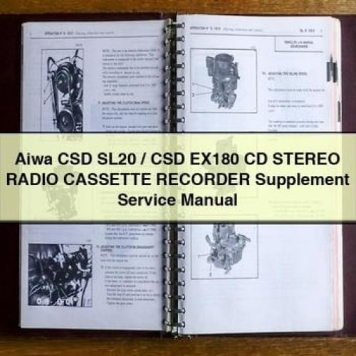 Aiwa CSD SL20 / CSD EX180 CD Stereo RADIO CASSETTE RECORDER Supplement Service Manual PDF Download