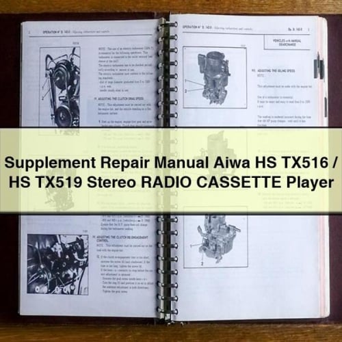 Supplement Repair Manual Aiwa HS TX516 / HS TX519 Stereo RADIO CASSETTE Player PDF Download