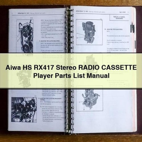 Aiwa HS RX417 Stereo RADIO CASSETTE Player Parts List Manual PDF Download