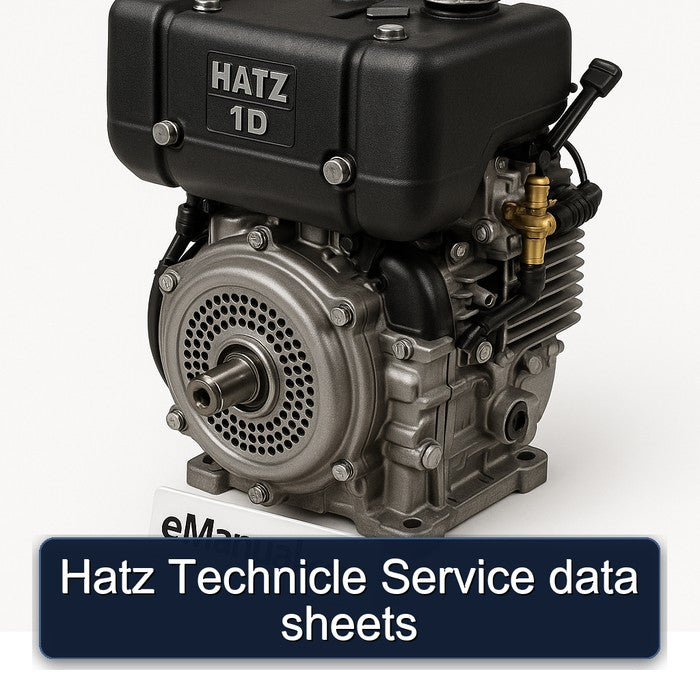 Hatz 1D Series Technicle Data Sheets Service Repair Workshop Manual