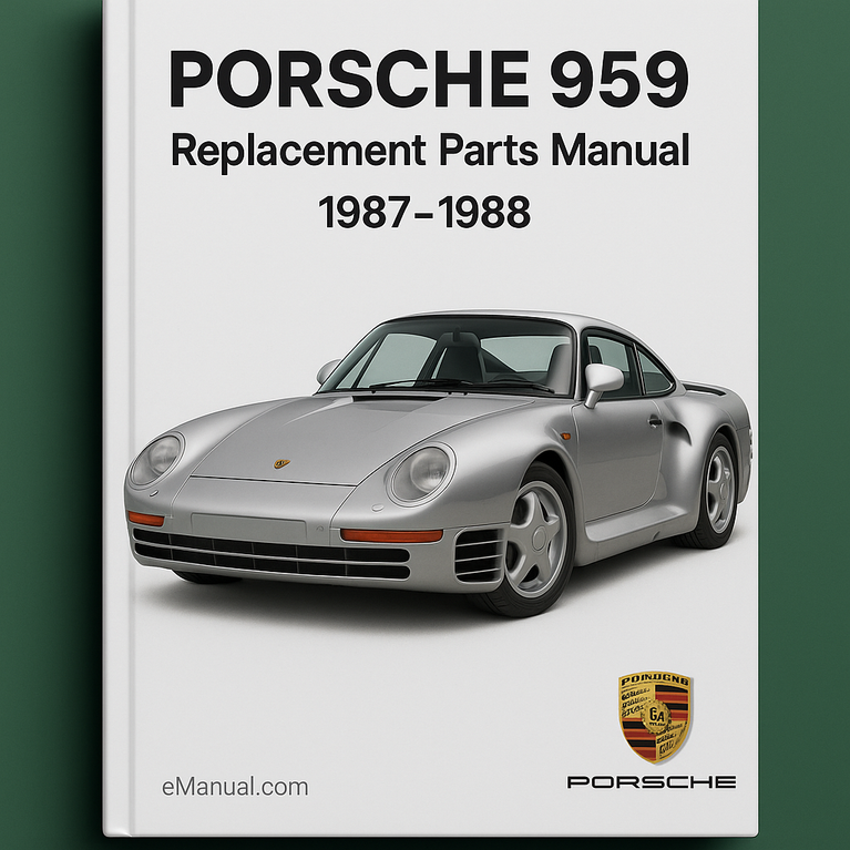 Manual de piezas de repuesto del PORSCHE 959 1987-1988
