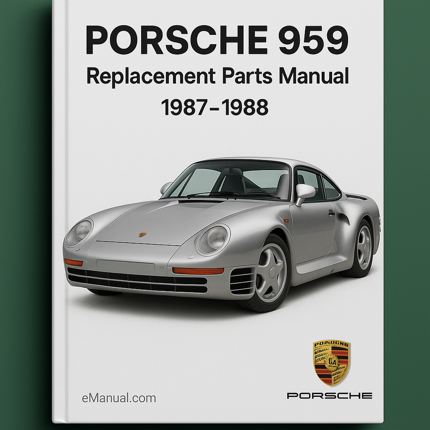 Manual de piezas de repuesto del PORSCHE 959 1987-1988