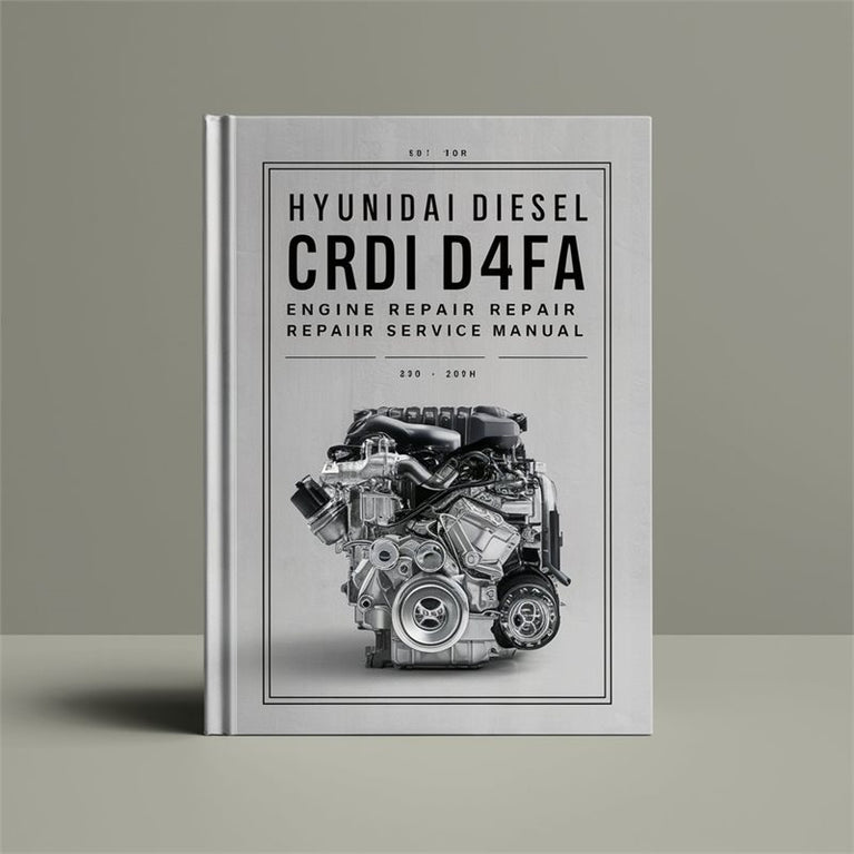 Hyundai Diesel Engine CRDI D4FA Repair Service Manual full PDF
