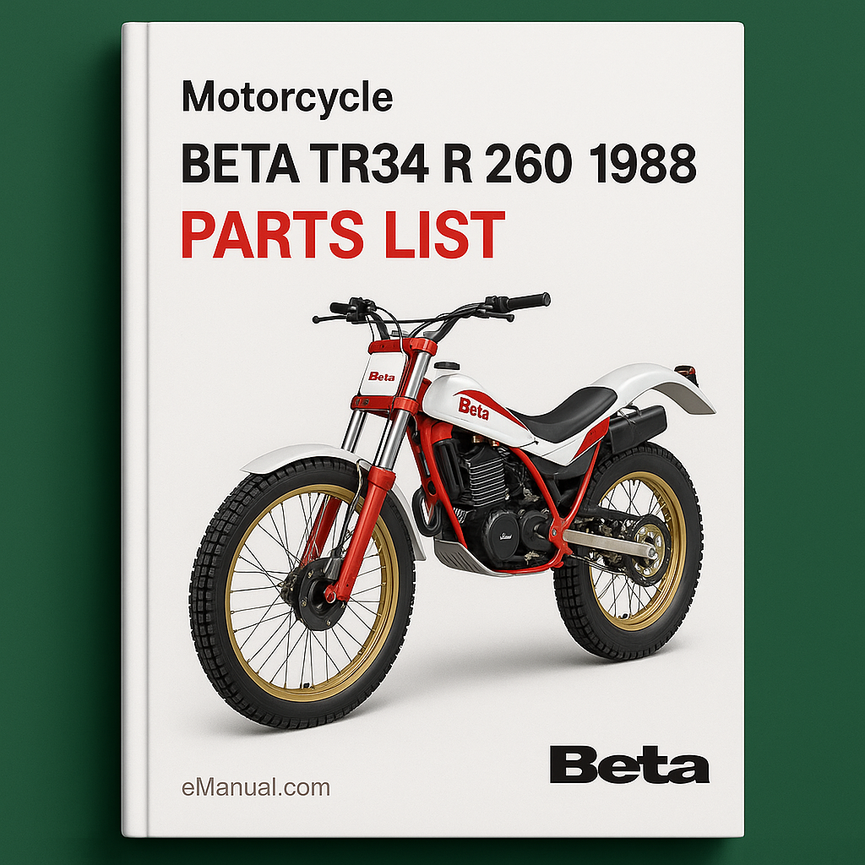 BETA TR34 R 260 1988 Parts List ITALIAN