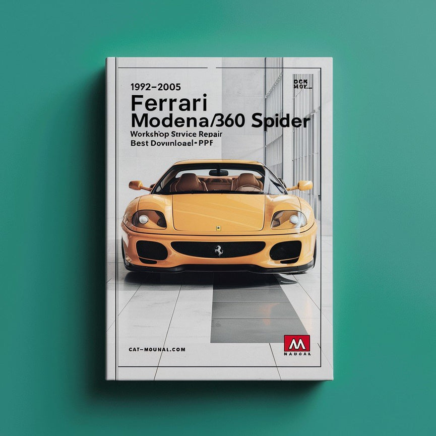 Manual de reparación y servicio del taller Ferrari 360 Modena/360 Spider 1992-2005 Mejor -1117MB