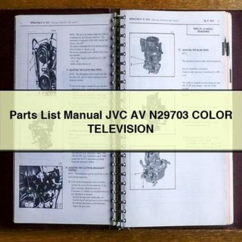 Parts List Manual JVC AV N29703 Color TELEVISION PDF Download