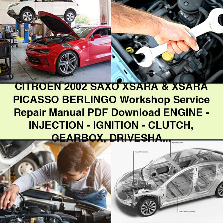 Citroen Saxo, XSara und XSara Picasso Berlingo, 2002, Werkstatthandbuch, Service- und Reparaturhandbuch, Motor-Einspritzung, Zündung, Kupplung, Getriebe, Antriebswellen, Achsen, Aufhängung