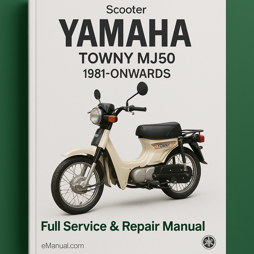 Yamaha TOWNY MJ50 MJ50 Scooter Komplettes Service- und Reparaturhandbuch ab 1981