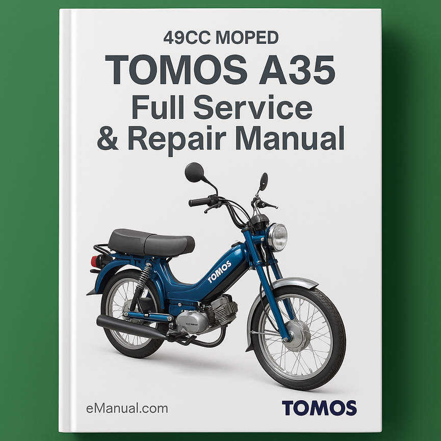 TOMOS A35 49CC MOPED Vollständiges Service- und Reparaturhandbuch