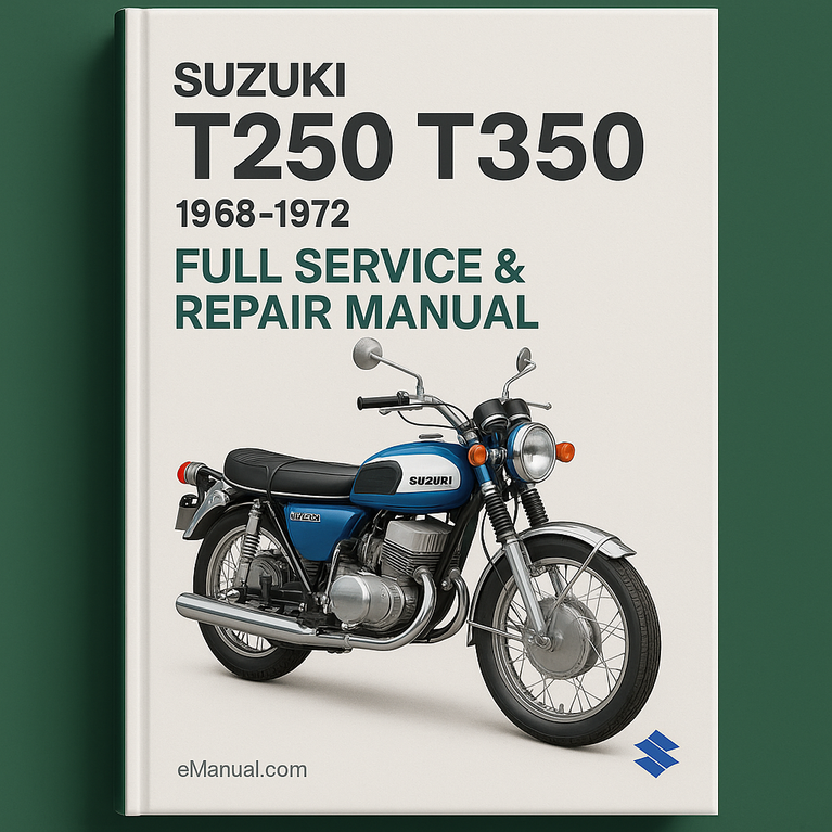 Suzuki T250 T350 Full Service & Repair Manual 1968-1972