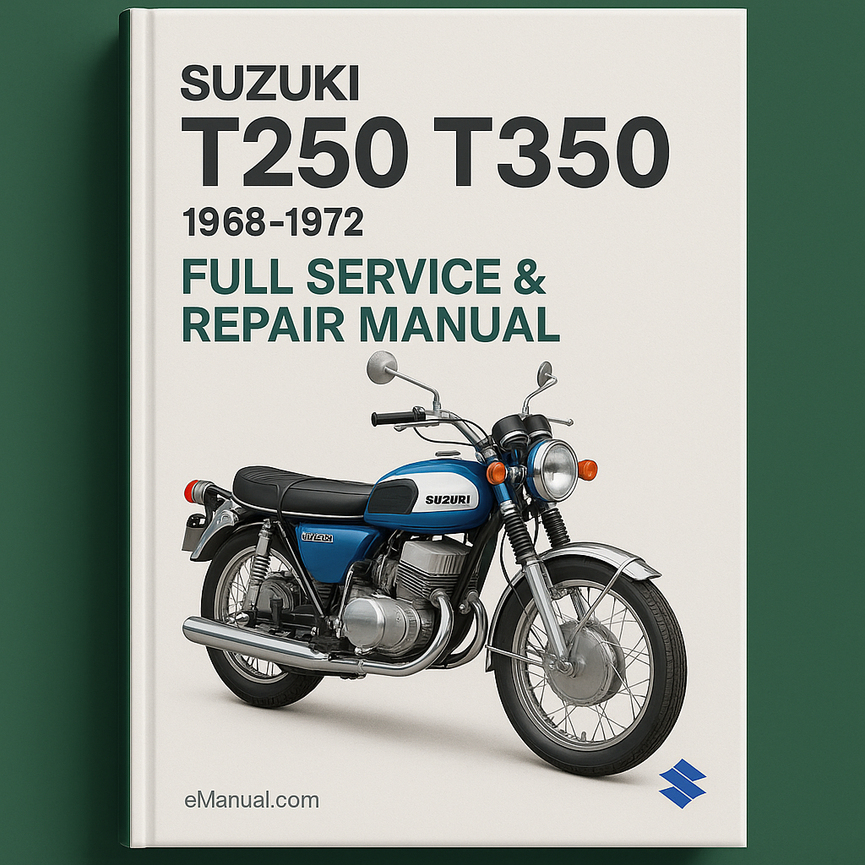 Suzuki T250 T350 Vollständiges Wartungs- und Reparaturhandbuch 1968-1972