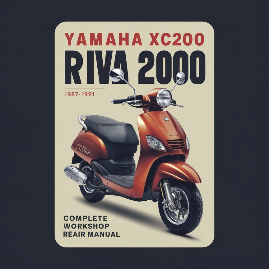 Manual de taller completo REAIR para scooter Yamaha XC200 RIVA 200 1987-1991