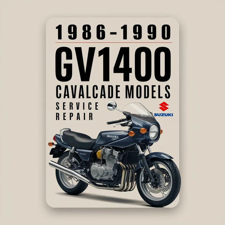 Manual de servicio y reparación de los modelos Suzuki GV1400 Cavalcade 1986 1987 1988 1989 1990