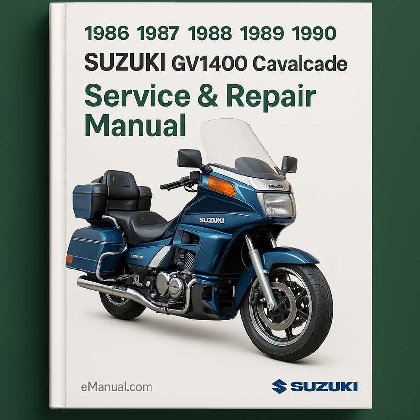 1986 1987 1988 1989 1990 Suzuki GV1400 Cavalcade models Service Repair Manual