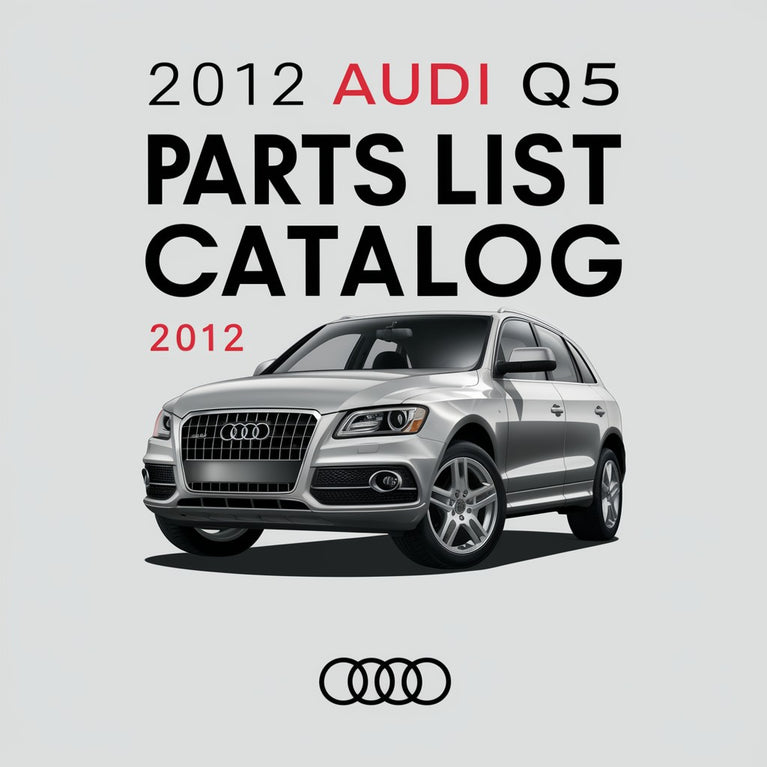 2012 AUDI Q5 Parts List Catalog