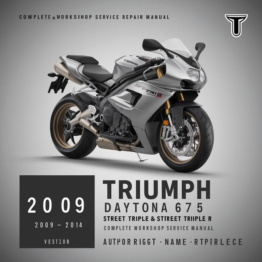 Triumph Daytona 675 Street Triple &amp; Street Triple R Komplettes Werkstatt-Service-Reparaturhandbuch 2009 2010 2011 2012 2013 2014