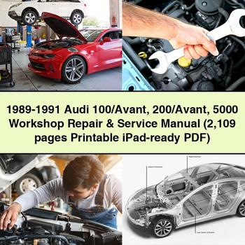 1989-1991 Audi 100/Avant 200/Avant 5000 Werkstatt-Reparatur- und Wartungshandbuch (2.109 Seiten, iPad-fähig)