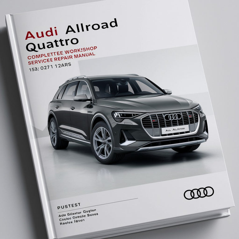 Manual completo de servicio y reparación del Audi Allroad Quattro 2000 2001 2002 2003 2004 2005 2006